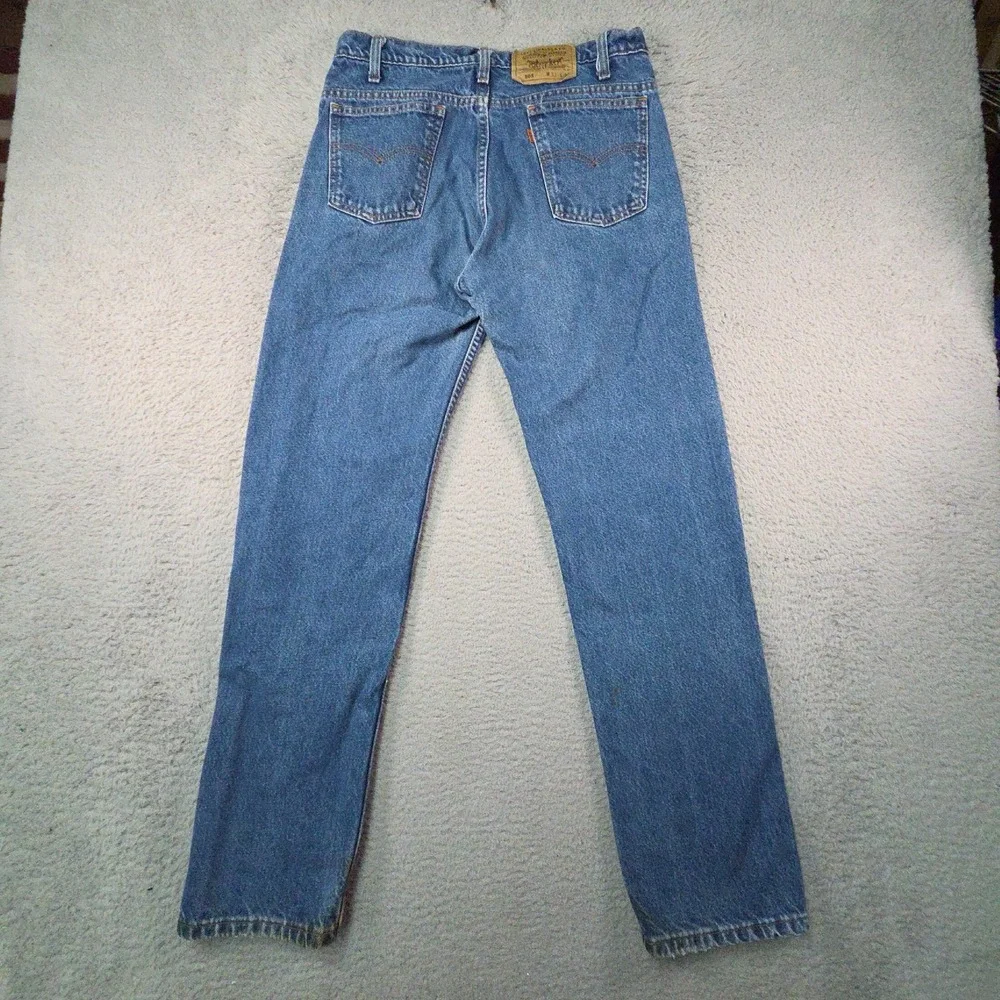 VTG Levis 505 Jeans Mens 33x32 USA Made Orange Tab 90s Grunge Distressed Denim